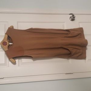 Ralph Lauren Camel Brown Sleeveless Pocket Shift Dress